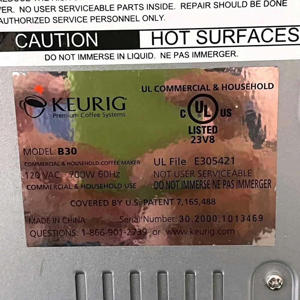 Keurig K-Cup B30 Single Serve Coffee‎ Maker Black Silver K-Series Machine